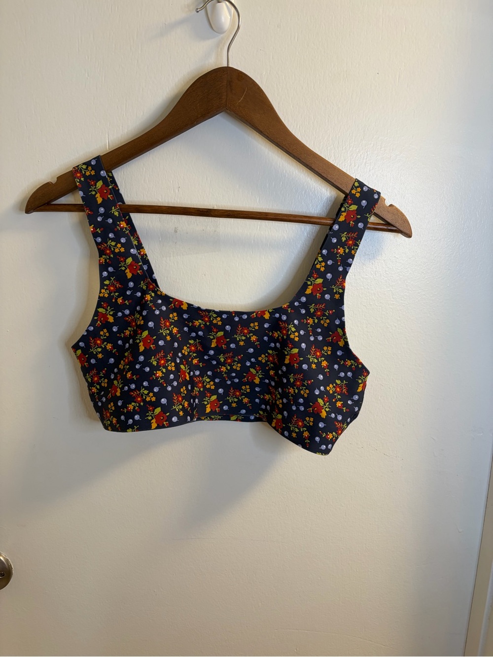Parade Floral Bralette Top Women’s L Navy Ditsy Flower Scoop Neck Y2K